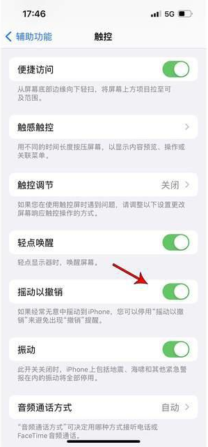 淮北苹果手机维修分享iPhone手机如何设置摇一摇删除文字 